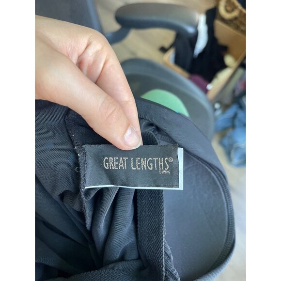 Great Lengths One Piece Bathing Suit Swimsuit Size 10 Polka Dot Skirt Dress - Picture 6 of 9